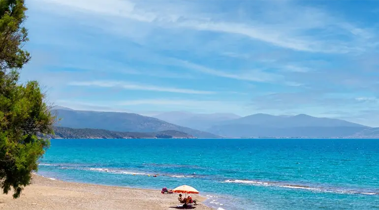 Plaka Beach in Drepano